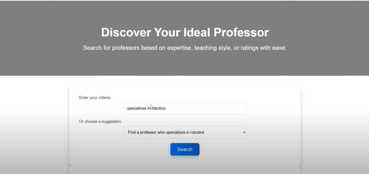 Professor Recommendation Website